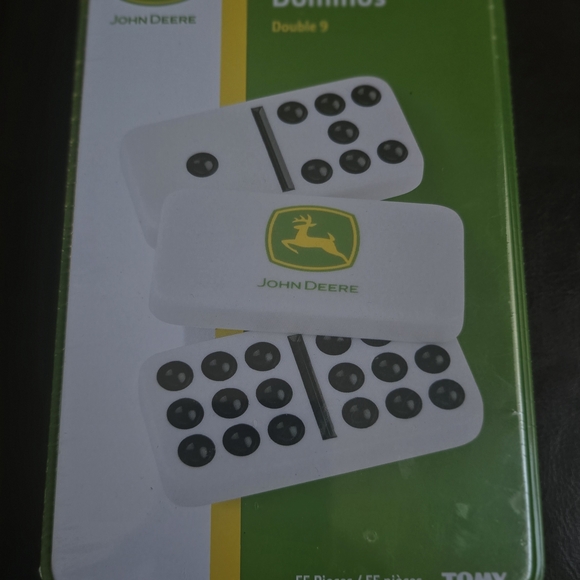John Deere Green and White Domino Set - Picture 2 of 4